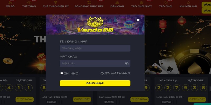 Quy trình đăng nhập Vando88 Quy trình đăng nhập Vando88